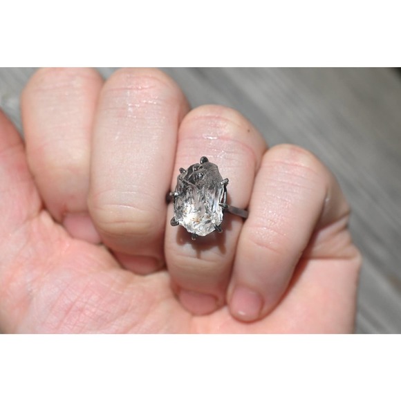 Natural Diamond Ring, Raw Diamond Ring, Uncut Diamond Ring, Engagement R… - Picture 1 of 3